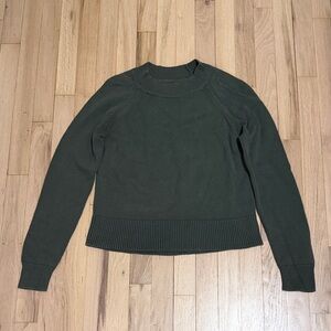 Daily Ritual Olive Knit Sweater 100% Cotton